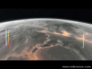 Vidéo Infinity Battlescape - Le pilote tombe dans l'atmosphère d'une lune volcanique
