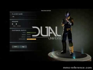 Vidéo Dual Universe - La création des personnages dans le mmorpg 2017